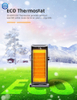 Space Heater 1500W Portable Heater for Bedroom ECO Thermostat 90° Oscillating 24 Hours Timer Fast Heating Electric Heater
