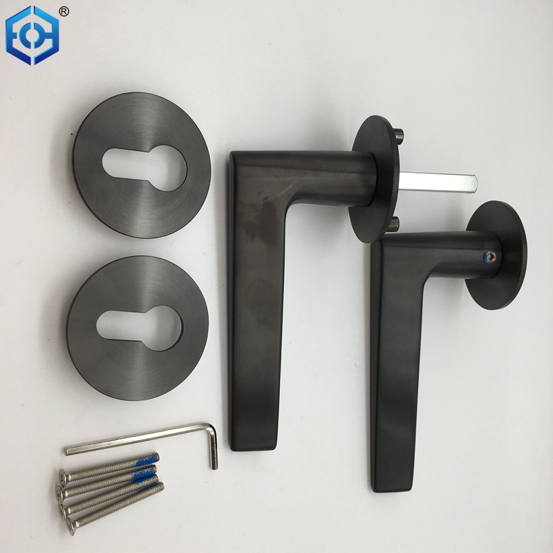 Black Silent Room Door Levers Door Handle For Bedroom Or