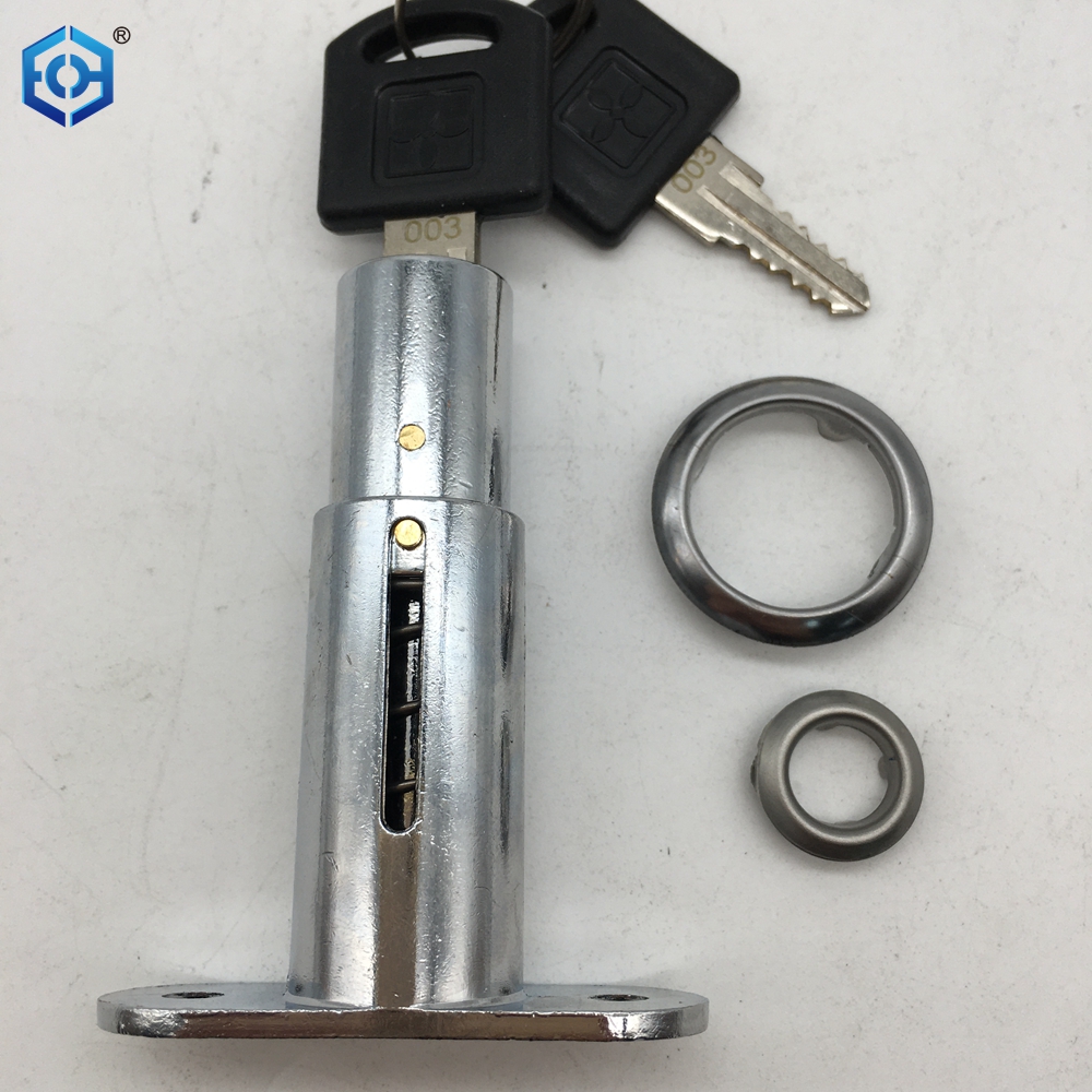 Sliding Door Closet Showcase Furniture Cylinder Head Plunger Lock With Keys Wardrobe Push Lock