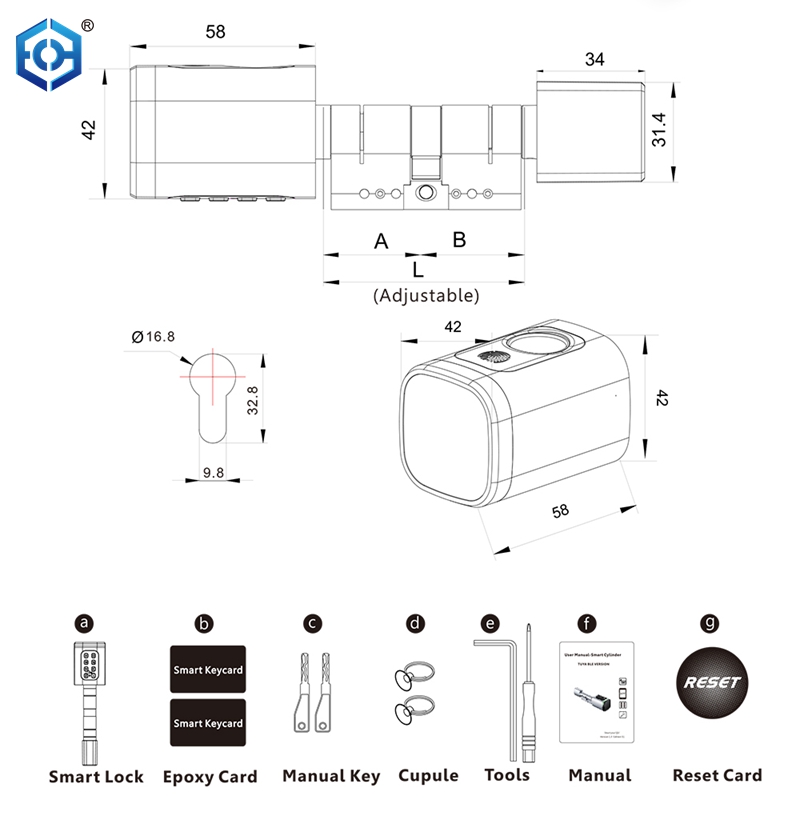 IC card lock cylinder