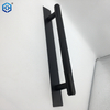 Black Stainless Steel Knurled Pull Handles On Backplate