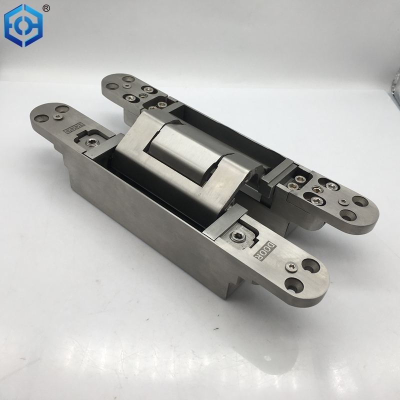 Load 200kg Heavy Duty 304 Stainless Steel Concealed Mute Hinge 3d Invisible Adjustable Wooden Gate Hinges