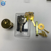 Golden Solid Brass American Style Brushed Brass Door Handles Lock