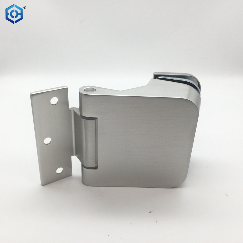 Frameless Wall To Glass Silver Aluminum Glass Door Hinge