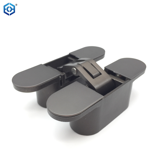 Modern 3D Adjustable Soft Closing Stainless Steel Gray Concealed Door Hinge for Wood Doors 100kg Capacity 180 Opening Angle 2mm