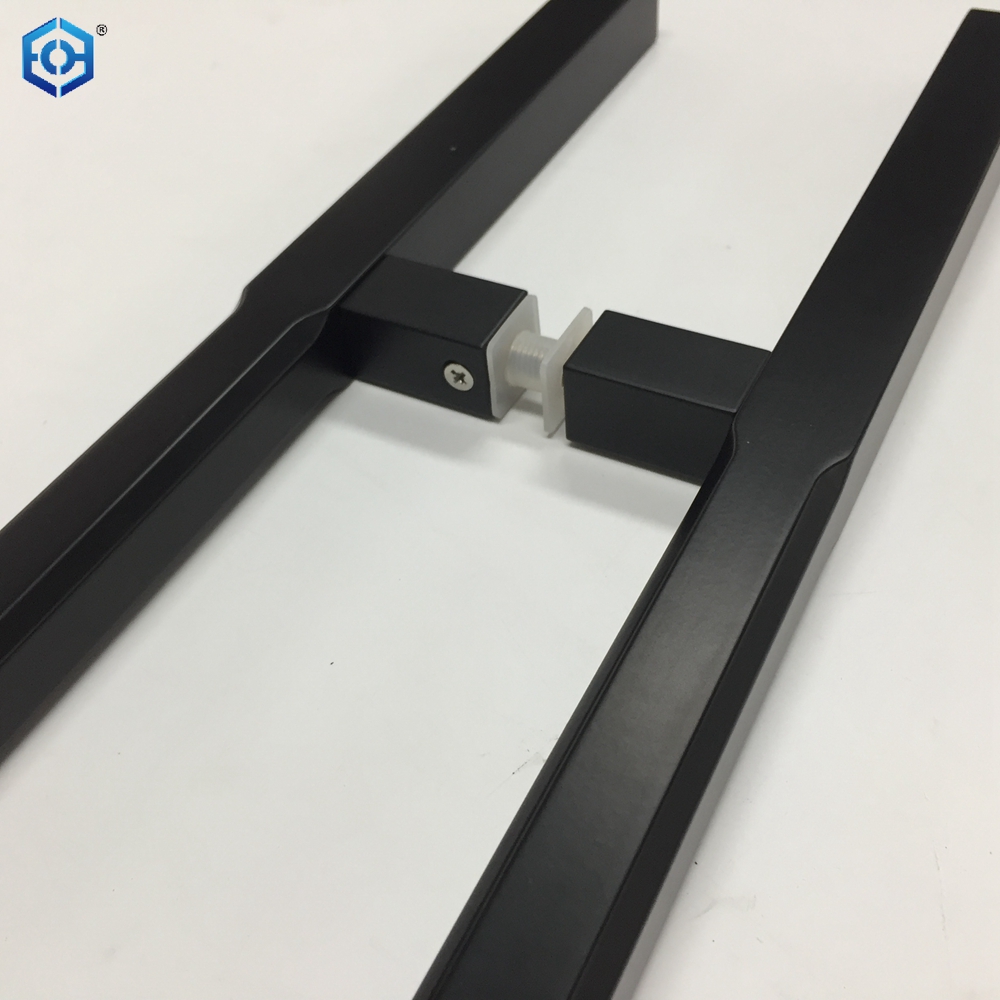Factory Manufacturer Wholesale Commercial Square Black Aluminum Glass Door Pull Handles