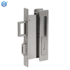 Silver Zinc Alloy Sliding Door Lock Entrance Function Satin Nickel Finish