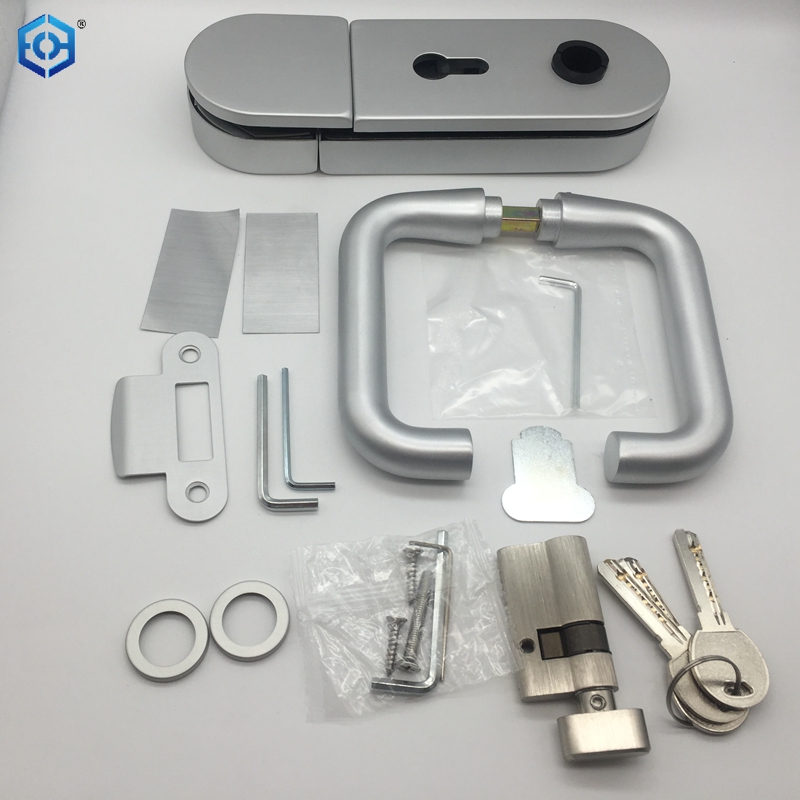 Factory Double Sided Key Lock Tempered Double Door Glass Sliding Door Lock