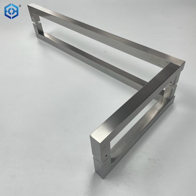 Stainless Steel Push Pull Door Handle L Shape Panic Handle