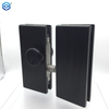 Black Stainless Steel Glass Door Patch Lock With American Style Cylinder