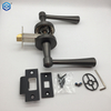 Gun Black Brass Exterior Entry Door Lock Handleset with Deadbolt