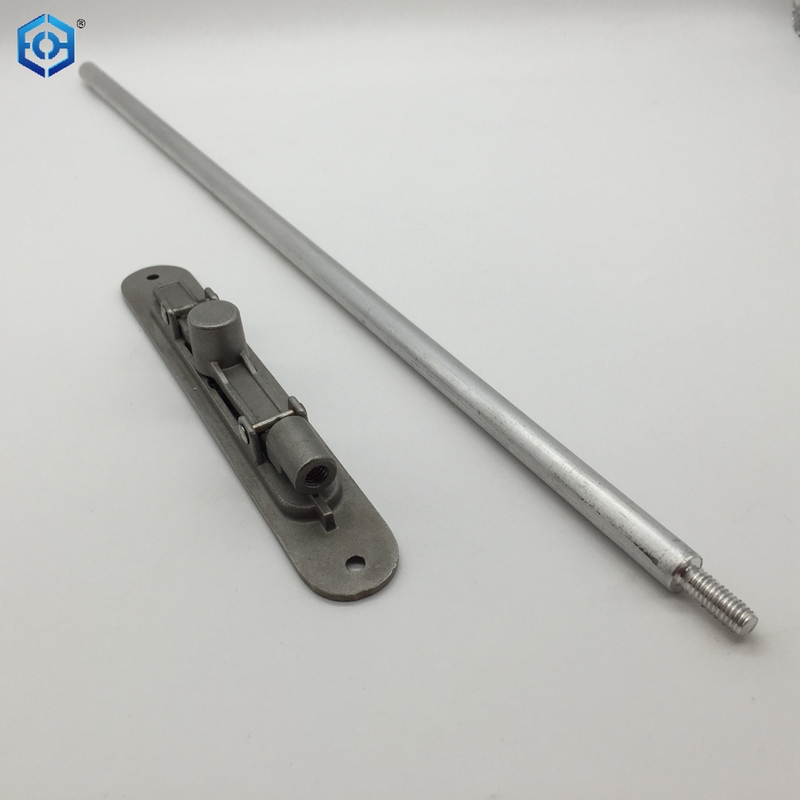 Silver Stainless Steel Concealed Heavy Duty Slide Bolt Lock with Aluminum Rod