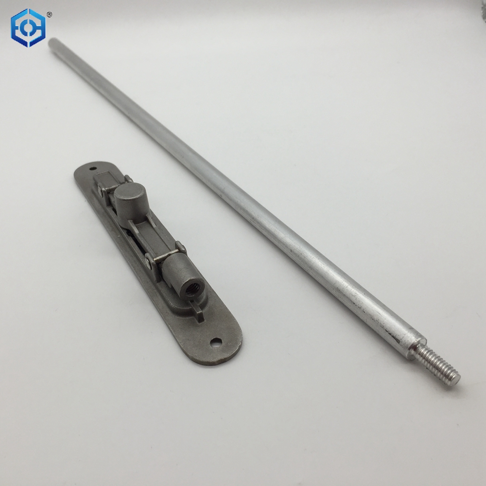 Silver Stainless Steel Concealed Heavy Duty Slide Bolt Lock with Aluminum Rod