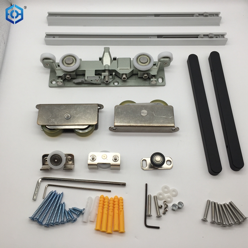 Concealed Sliding Mirror Door Hardware Ghost Door Trackless with Soft Close Mechanism
