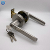Heavy Duty Brushed Chrome Grade 1 Commercial Cylindrical Entry Door Handle with Lock and Clutch Function