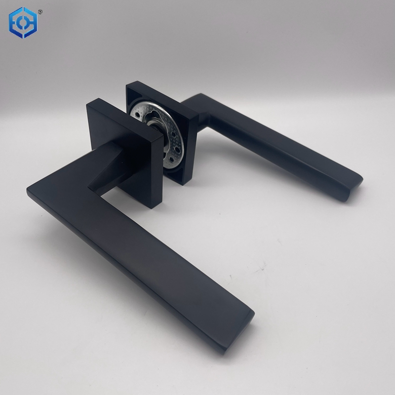 New Design Black Matt Aluminum Universal Modern Interior Door Handles 