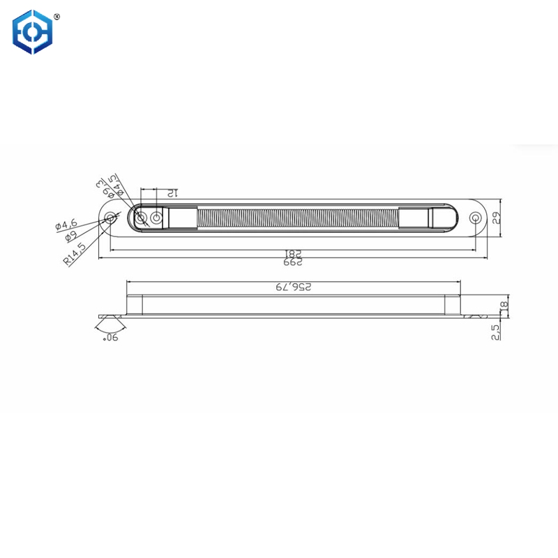 Black Aluminum Alloy Door Loop for Mortise Mounting Access Control Wire Protect