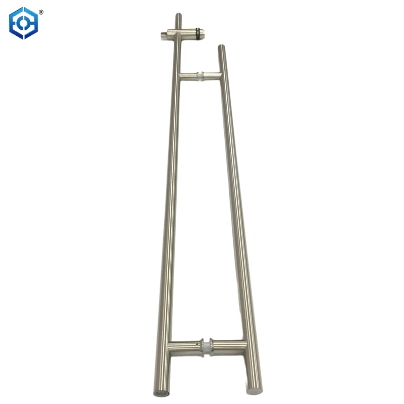 Brushed Stainless Steel 52-7/8" Designer Locking Ladder Pull Handle 