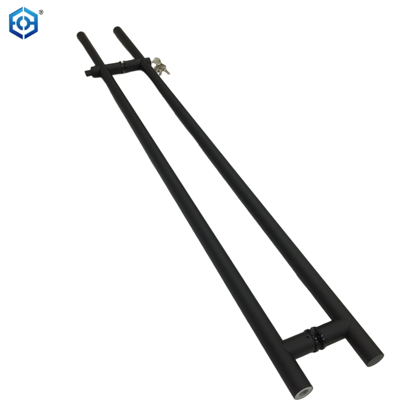 Black Wholesale Round Stainless Steel Glass Door Locking Pull Handle Lock