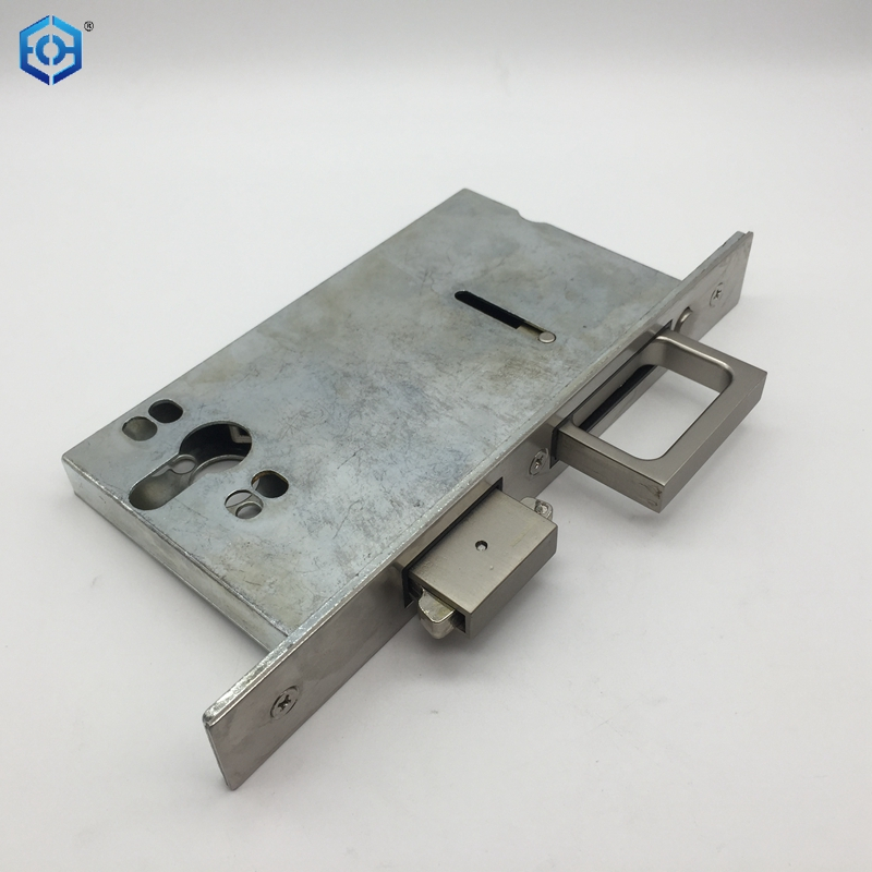 Recessed Pocket Door Mortise Lock Pocket Door Edge Pull with Push Automatic Bounce Switch