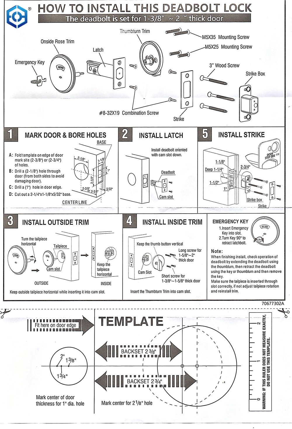 HOW TO INSTALL THIS DEADBOLT LOCK