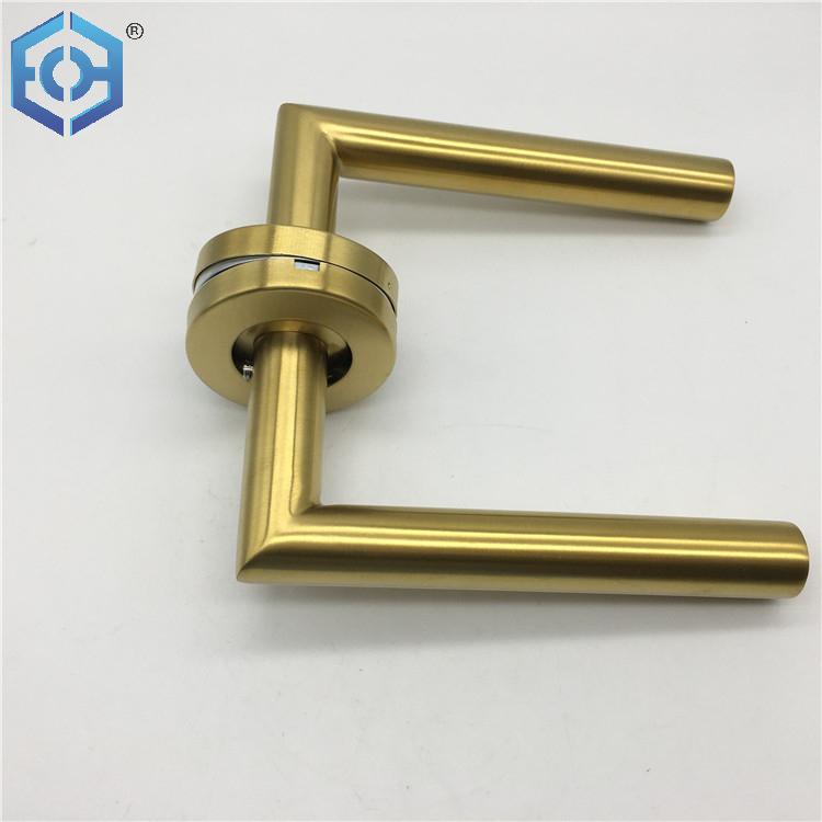 Gold Plating Stainless Steel Fancy Gold Tube Door Handle