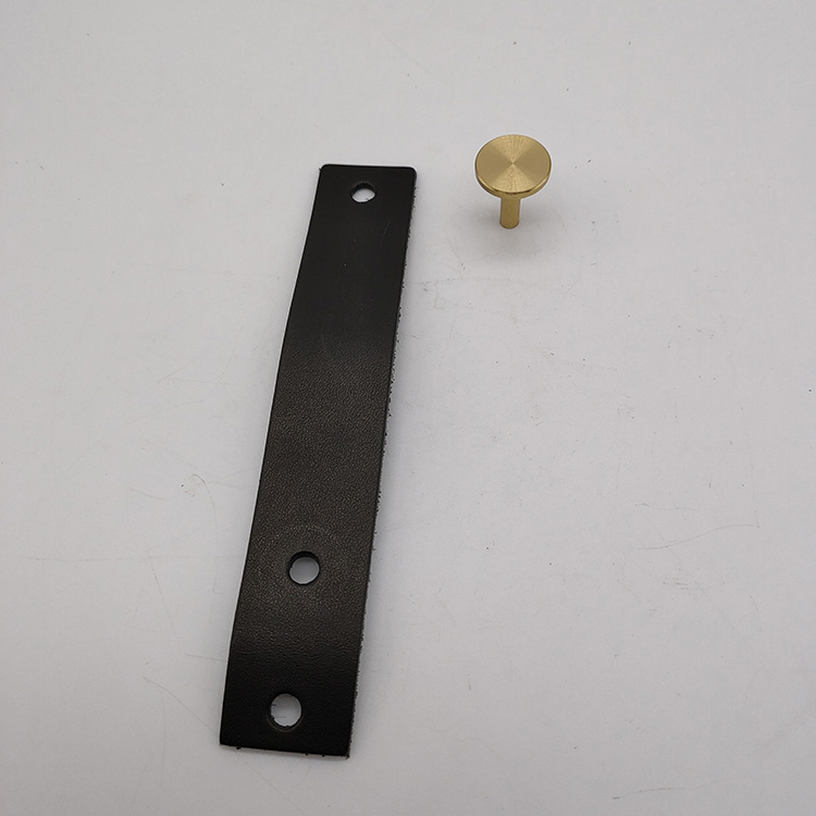 Brass Factory Selling Cabinet Hardware Leather Kitchen Cabinet Handle