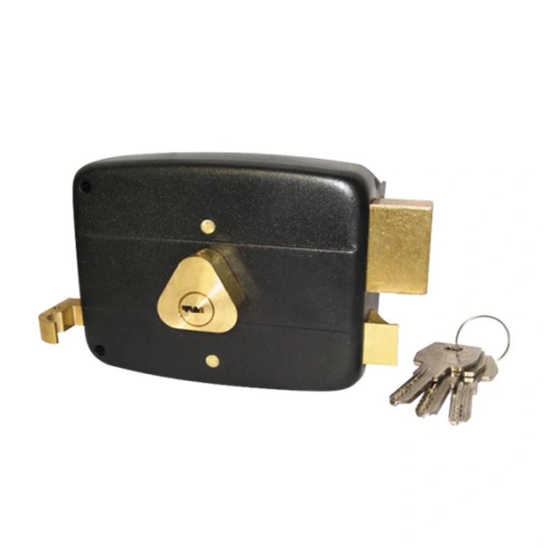 High Security Anti-Theft Door Lock Hardware Middle East Wooden Door Brass Latch Rim Door Lock 