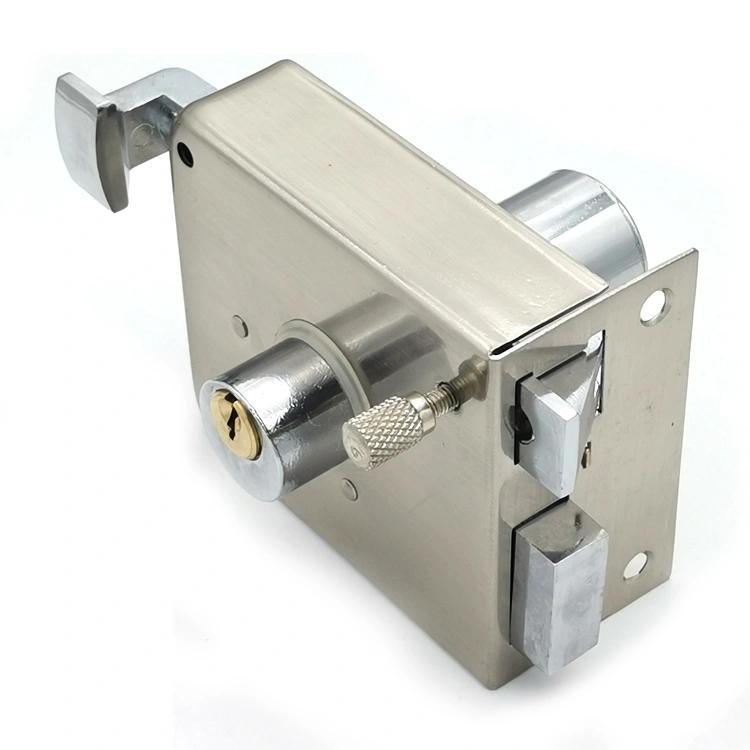 Door Brass Chapa Cerradura Fichadura Night Latch Solid Cylinder Security Chain Door Rim Lock