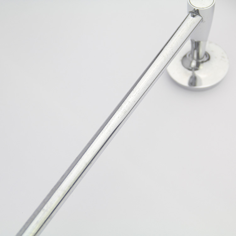 Round Base 304 Stainless Steel Brushed Satin Towel Shelf with Bar Easy Installation Towel Rack