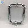 Brushed Nickel Brass Tubular Back-to-Back 3/4" Diameter Shower Door Pull Handles