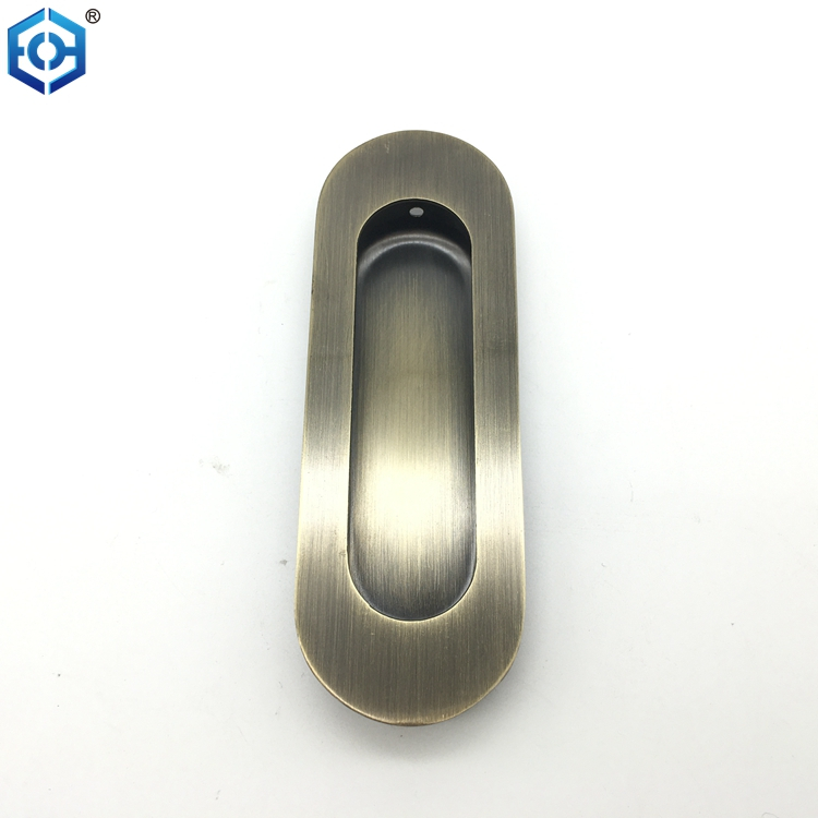 Stainless Steel Cabinet Furniture Oval Concealed Flush Handle
