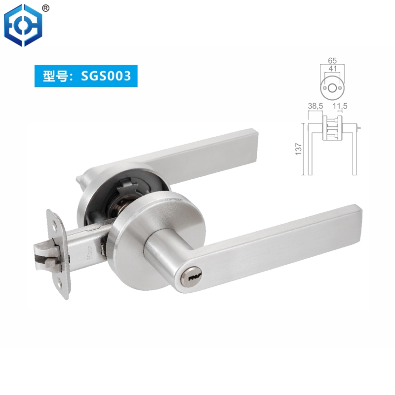 Stainless Steel 304 Universal Hardware Heavy Duty Commercial Entry Lever Cylindrical Chassis Door Lock