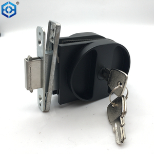 OEM/ODM China Matt Black Slim Frame Sliding Glass Door Lock With Key 