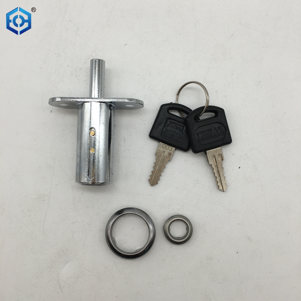Sliding Door Closet Showcase Furniture Cylinder Head Plunger Lock With Keys Wardrobe Push Lock
