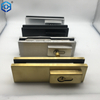 Silver Aluminum Bottom Patch Lock for Glass Door
