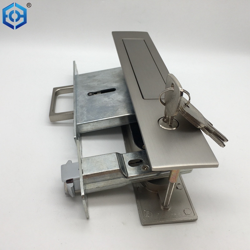 Zinc Alloy Invisible Recessed Handle with 3 Keys Pocket Sliding Door