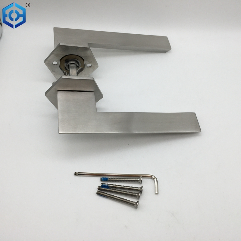 Stainless Steel Solid Special Design Door Handle Brushed Nickel