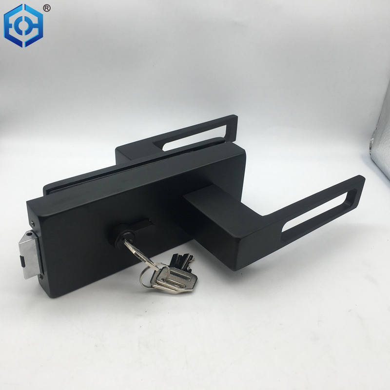 Glass Door Handle Patch Fittings Key Lock for Commercial Building Security Lock Door Hardware
