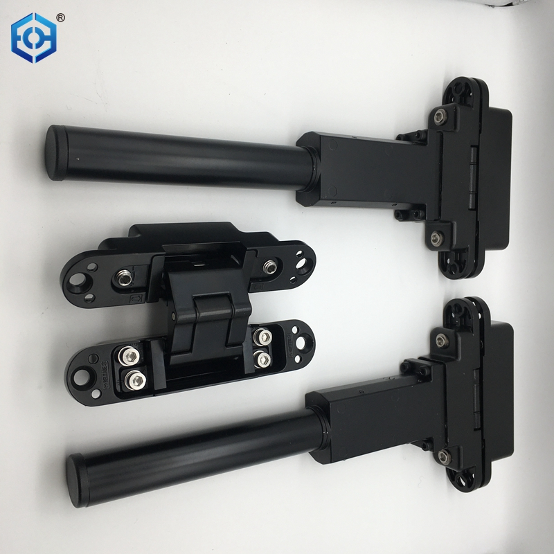 Black Zinc Alloy 3D Adjustable Self-Closing Concealed Hinge 150kg