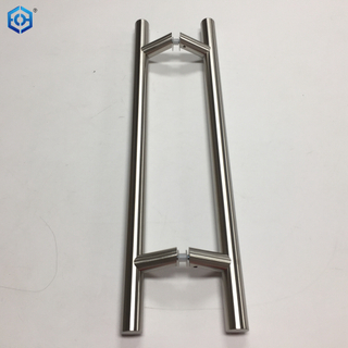 Solid Standoffs Heavy-Duty Commercial Grade-304 Stainless Steel Push Pull Door Handle Barn Door Pull Handle Glass Pulls Matte Black Finish