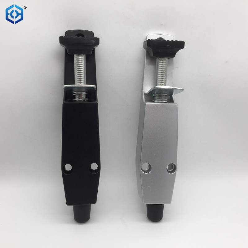 Silver And Black Heavy Duty Spring Loaded Step Down Door Stopper