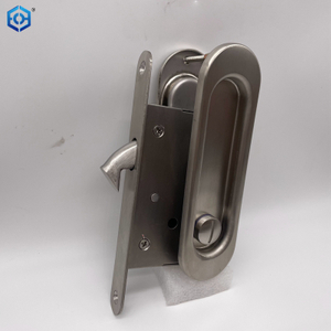 Stainless Steel Unique Bargains Sliding Door Lock Invisible Recessed Handle Latch Door Hardware Lock 