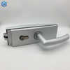 8-12mm Glass Door Lock with Wooden Frame Cylinder & Keys for Steel & Aluminum