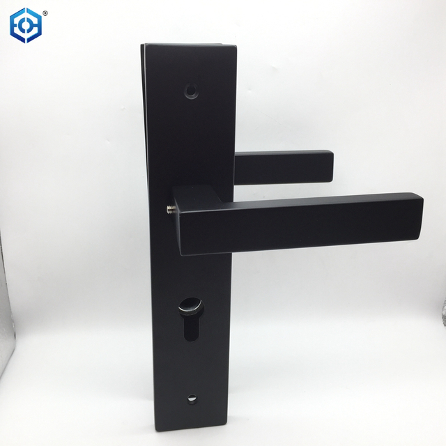 Black Stainless Steel Interior Door Handlesteel Plate And Zamak Handles