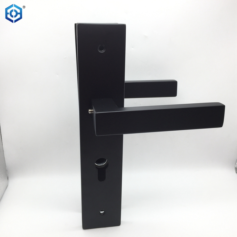 Black Stainless Steel Interior Door Handlesteel Plate And Zamak Handles