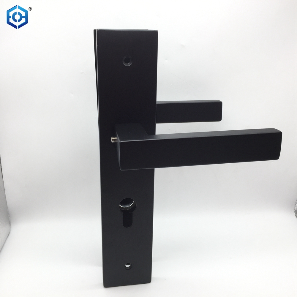 Black Stainless Steel Interior Door Handlesteel Plate And Zamak Handles