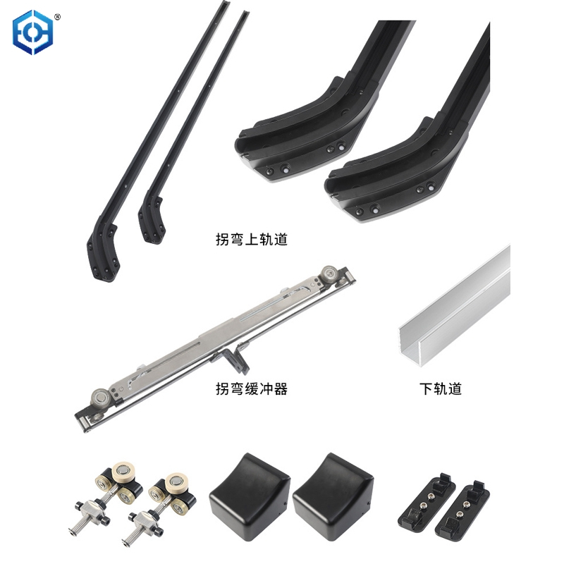 Modern Design Flush Aluminum Alloy Sliding Door System Concealed Track Interior Bedroom Barn Door Hardware for Hotel