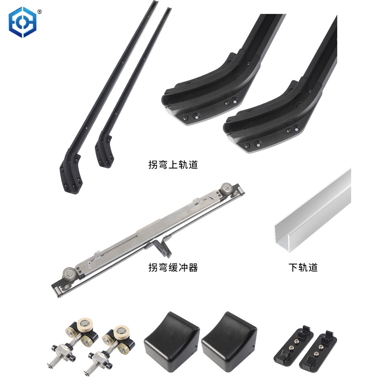 Modern Design Flush Aluminum Alloy Sliding Door System Concealed Track Interior Bedroom Barn Door Hardware for Hotel