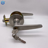Silver Stainless Steel Door Lever Lock with 3 Keys for Home Bedroom Kitchen Office Door 
